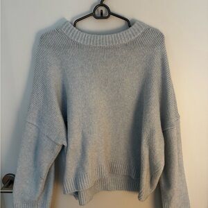 Abercrombie & Fitch Madeline Crew Neck Sweater Light Blue